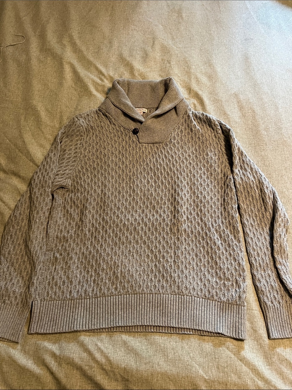Merona Gray Textured Shawl Turtleneck Sweater
